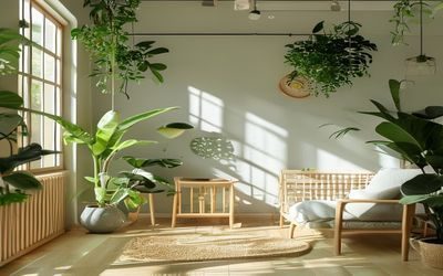 日日撸生活方式频道今日推荐配图，简洁北欧风室内空间，绿植点缀，自然光线柔和，传递轻松生活氛围